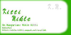 kitti mikle business card